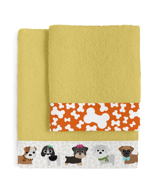 Handdoekenset Dogs "Happyfriday" - Kiabi
