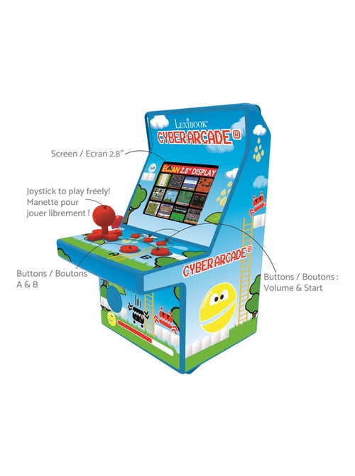 Handheld console cyber arcade® met kleuren lcd 2.8'' en 200 games in een retro-ontwerp - Kiabi Handheld console cyber arcade® met kleuren lcd 2.8'' en 200 games in een retro-ontwerp - Kiabi