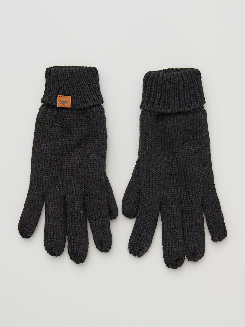 Handschoenen van tricot ZWART - Kiabi