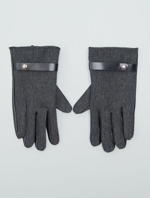 Handschoenen van twee materialen met fleecevoering - Kiabi