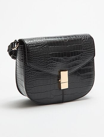 Handtas met krokodillenleerlook
