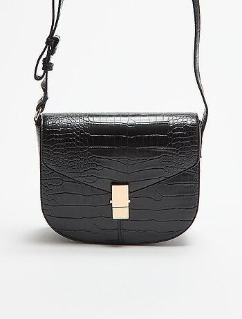 Handtas met krokodillenleerlook