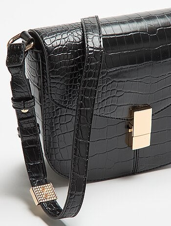 Handtas met krokodillenleerlook