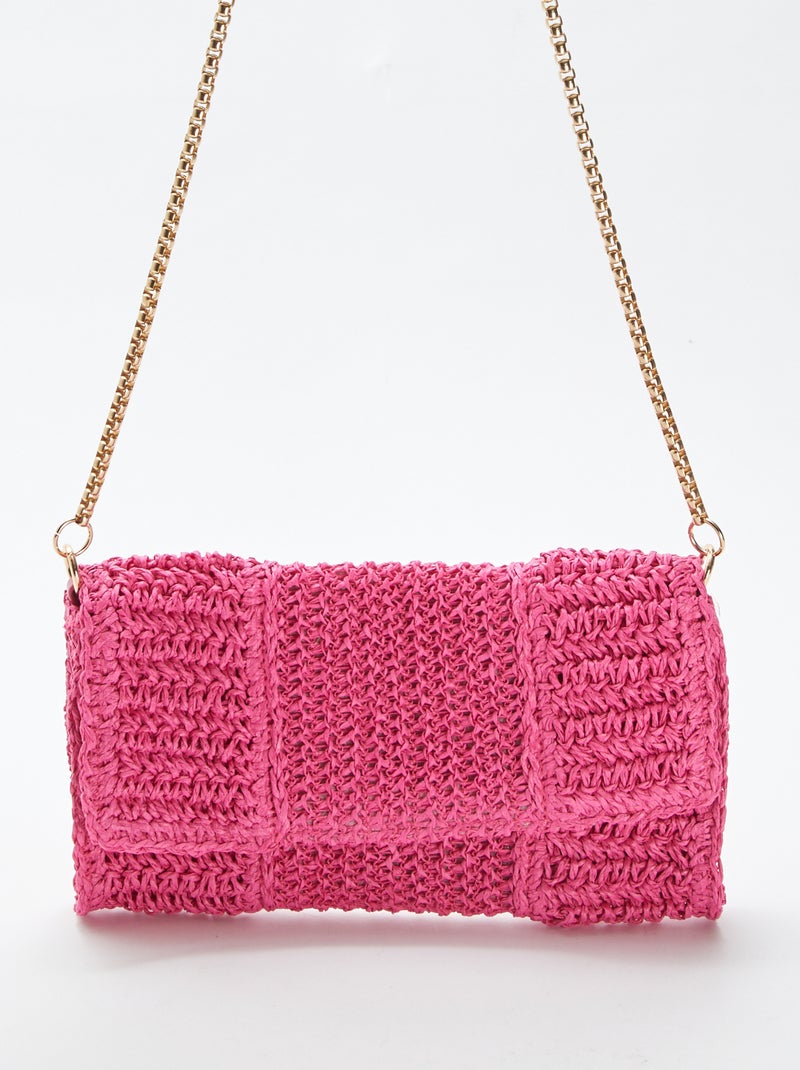 Handtasje van raffia met schouderband ROSE - Kiabi