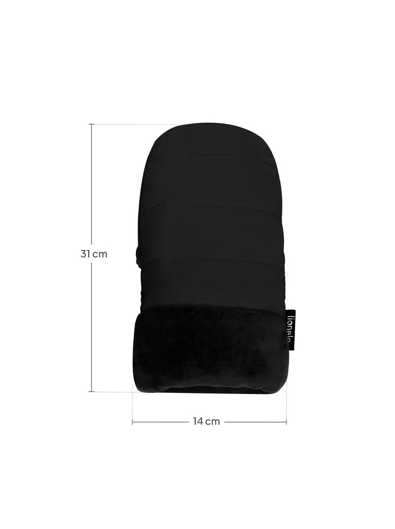 Handwarmer voor wandelwagen LIONELO Handmuff - Handschoen wandelwagen - Universeel - Waterdicht Zwart Zwart - Kiabi