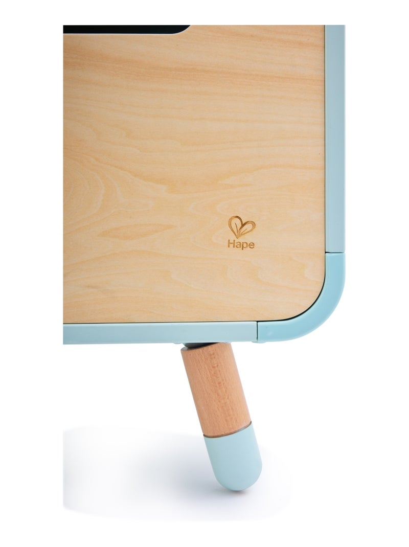 Hape - coffre à jouets/banc 2 en 1 en bois play furniture Bleu Beige - Kiabi