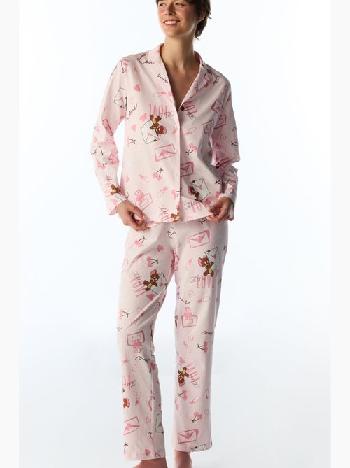Happiness pyjamaset met berenprint, lange mouwen, shirt en broek penti - Kiabi Happiness pyjamaset met berenprint, lange mouwen, shirt en broek penti - Kiabi