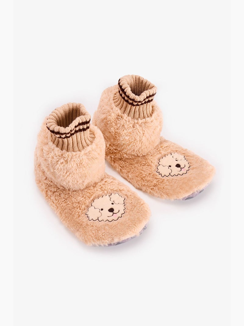 Happiness slofsokken met hondenprint penti Klei-beige - Kiabi