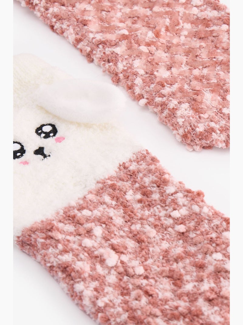 Happiness sokken met hondenprint penti Roze - Kiabi