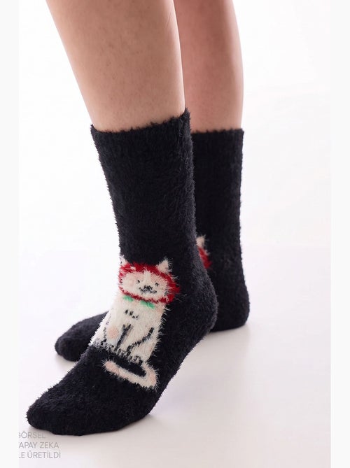 Happy cat sokken met kattenprint penti - Kiabi Happy cat sokken met kattenprint penti - Kiabi
