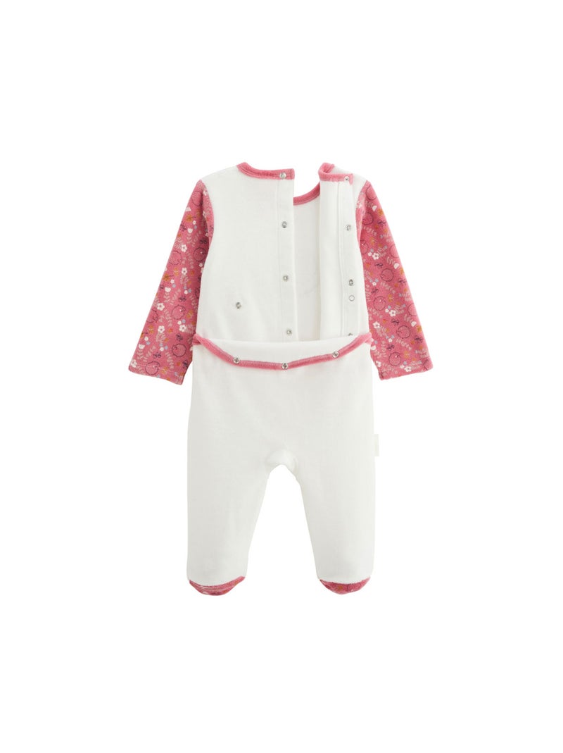 Happy Days velours babypyjama's Roze - Kiabi