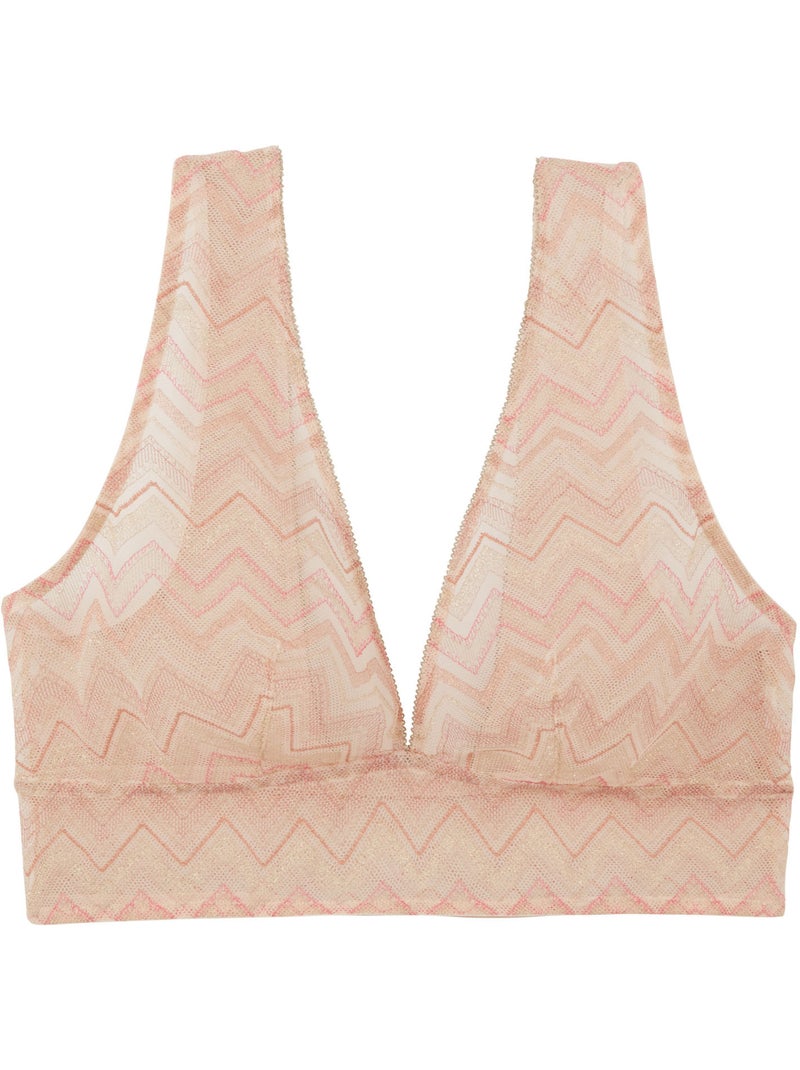 Happy topje kant multikleur roze Roze/Multicolor - Kiabi