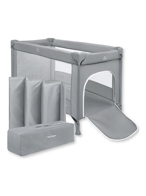 Happy traveller basic reisbedje – grijs, met matras, draagtas en transportwielen - Kiabi Happy traveller basic reisbedje – grijs, met matras, draagtas en transportwielen - Kiabi