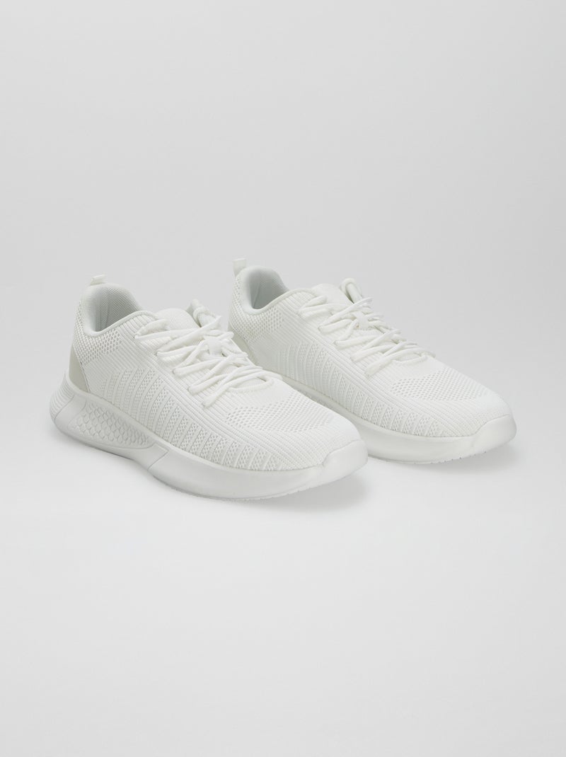 Hardloopsneakers van mesh WIT - Kiabi