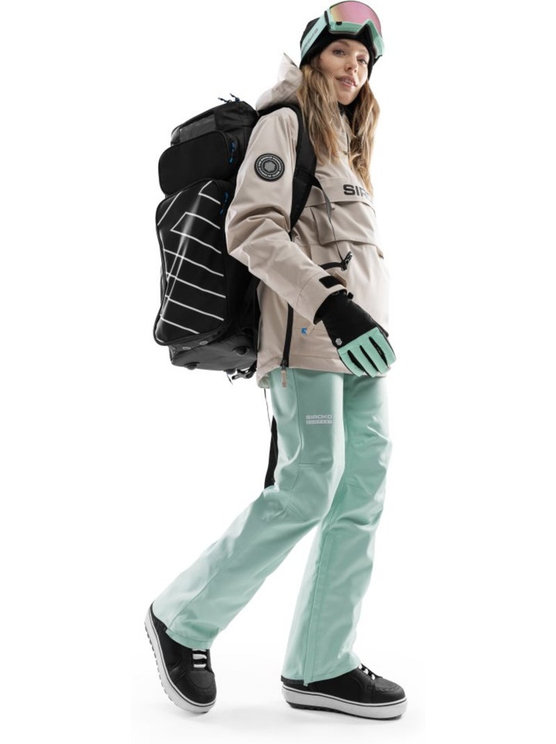 Hardshell snowboard broek dames Groen - Kiabi