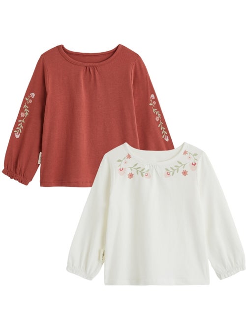 Harmony 2-pack kinder T-shirts met lange mouwen - Kiabi Harmony 2-pack kinder T-shirts met lange mouwen - Kiabi
