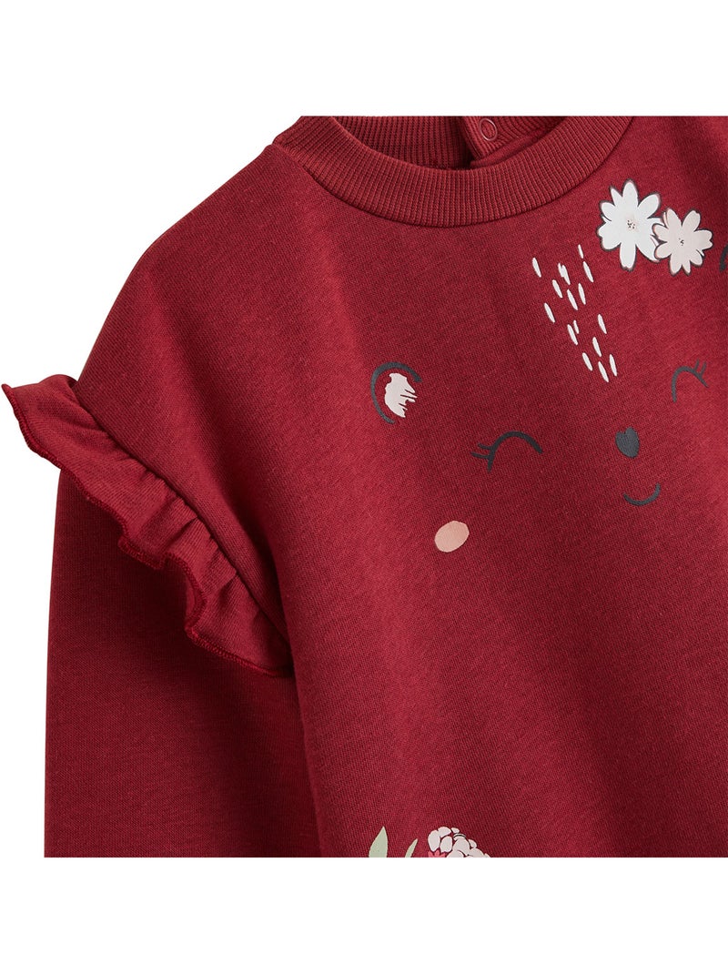 Harmony baby fleece sweatshirt Roze - Kiabi