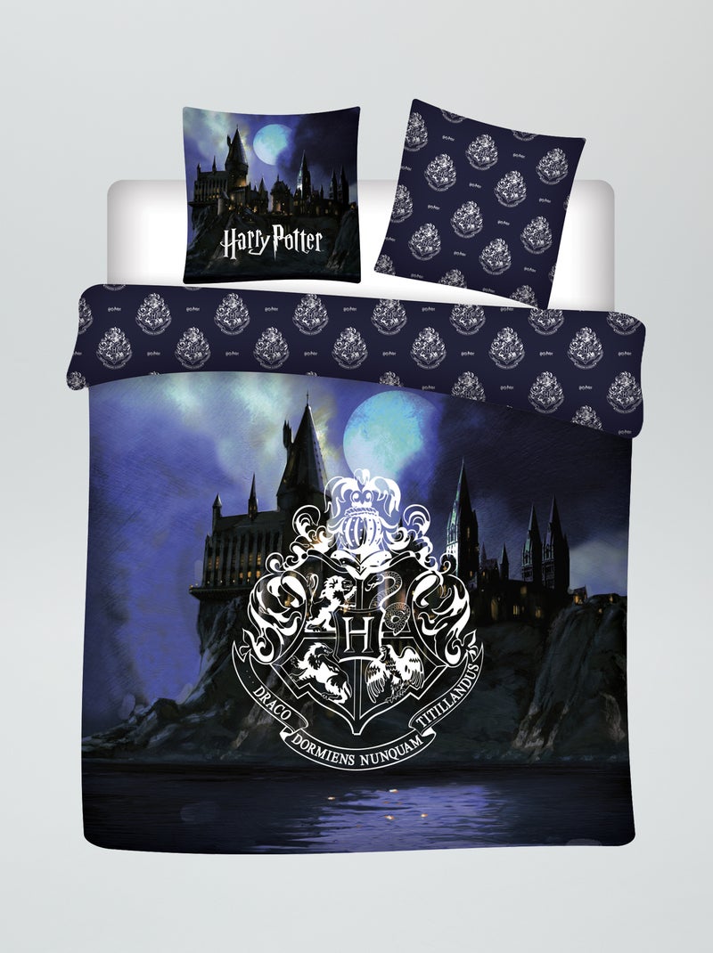 Harry Potter-dekbedset - 2-persoonsbed zwart - Kiabi