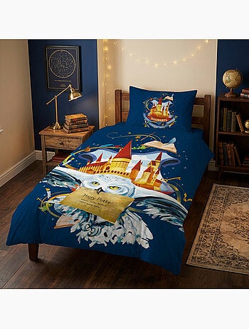 Harry potter hedwig dekbedovertrek 140x200 cm + kussensloop 63x63