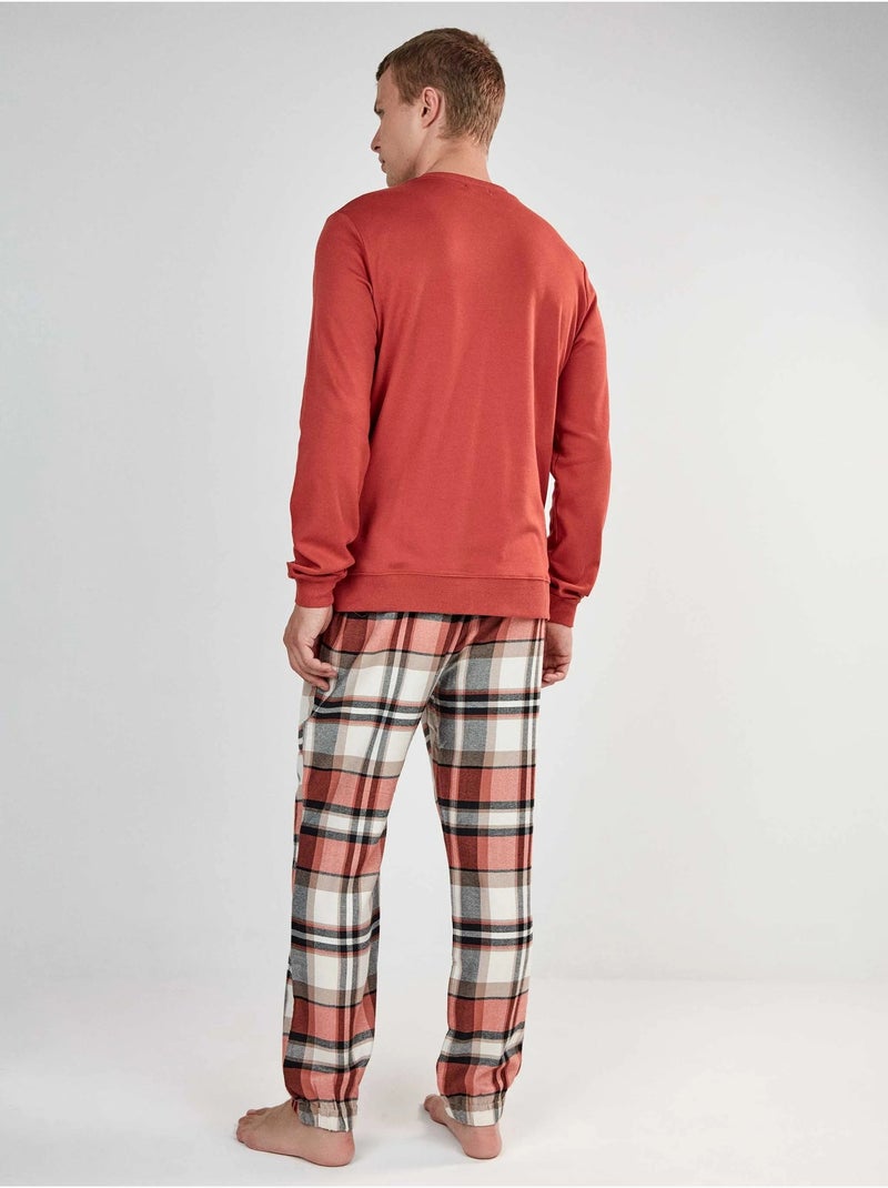 Harry potter heren pyjama set met geruite broek Terracotta - Kiabi