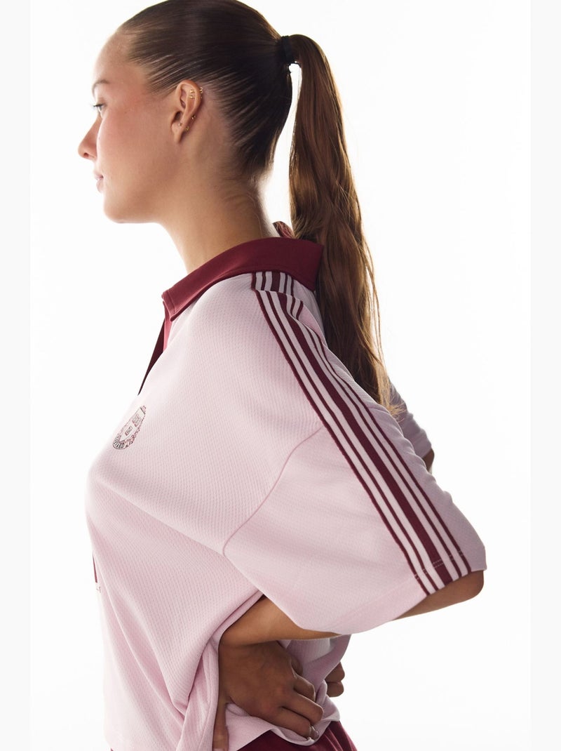 Harvard jersey t-shirt met korte mouwen penti Lichtroze - Kiabi