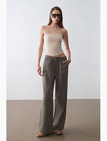 Haut bandeau court sans bretelles femme dilvin
