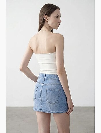 Haut bandeau court sans bretelles femme dilvin