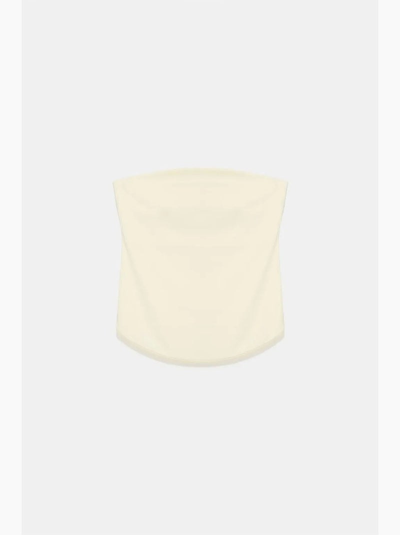 Haut bandeau court sans bretelles femme dilvin Jaune citron - Kiabi