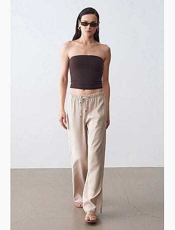 Haut bandeau court sans bretelles femme dilvin