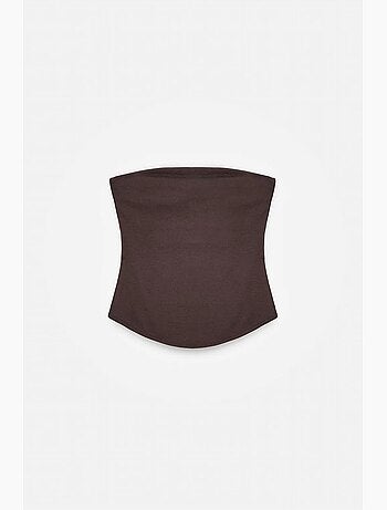 Haut bandeau court sans bretelles femme dilvin