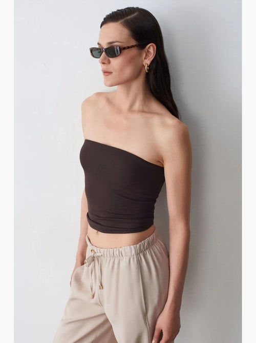 Haut bandeau court sans bretelles femme dilvin - Kiabi Haut bandeau court sans bretelles femme dilvin - Kiabi