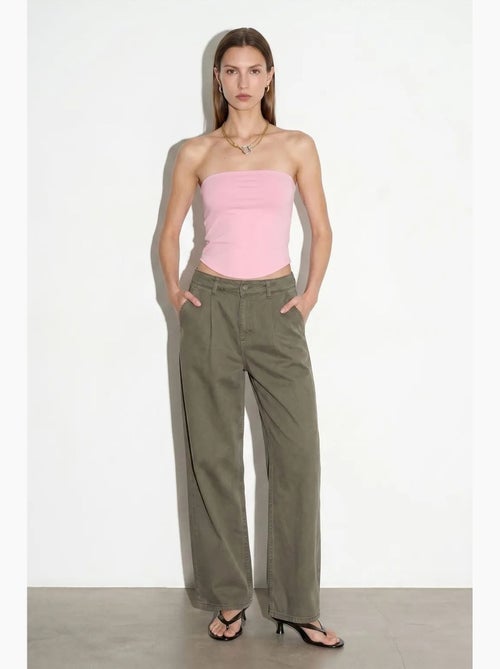 Haut bandeau court sans bretelles femme dilvin - Kiabi