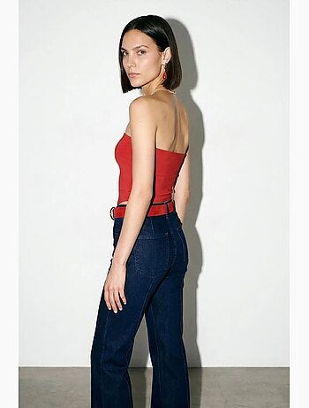 Haut bandeau court sans bretelles femme dilvin