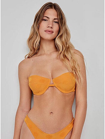 Haut bikini bandeau tissu structure