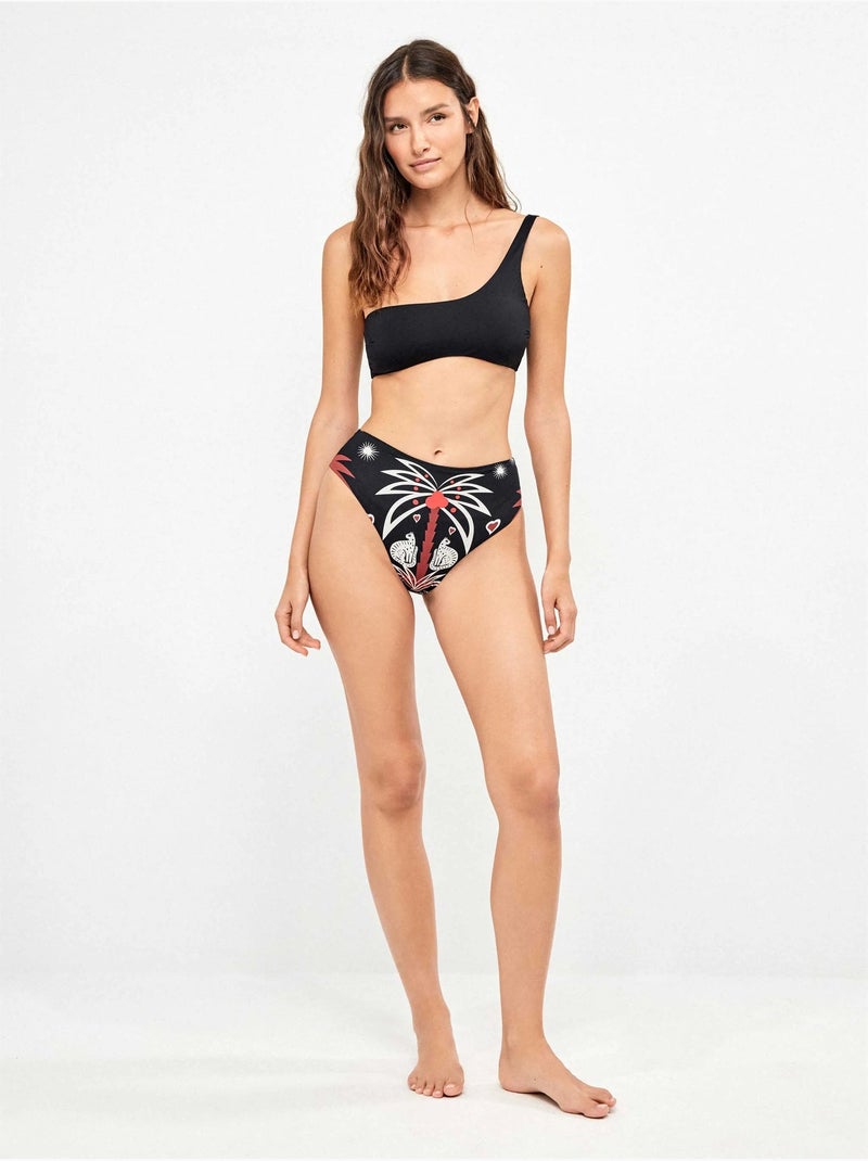 Haut de bikini asymétrique Noir - Kiabi