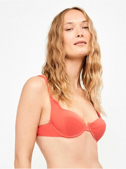 Haut de bikini balconnet rouge - Kiabi