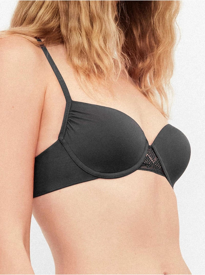 Haut de bikini balconnet uni Noir - Kiabi