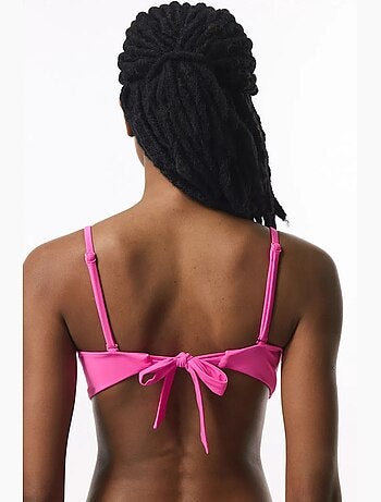 Haut de bikini bandeau à bonnets, sculptant, à armatures penti