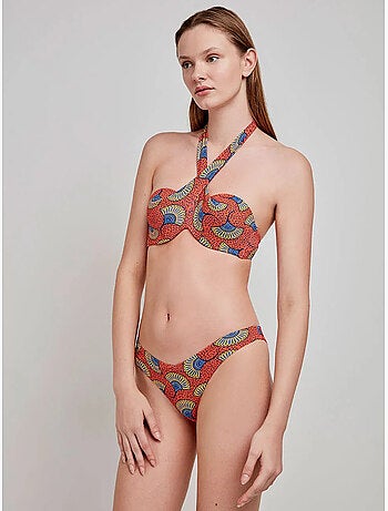 Haut de bikini bandeau à imprimé tribal