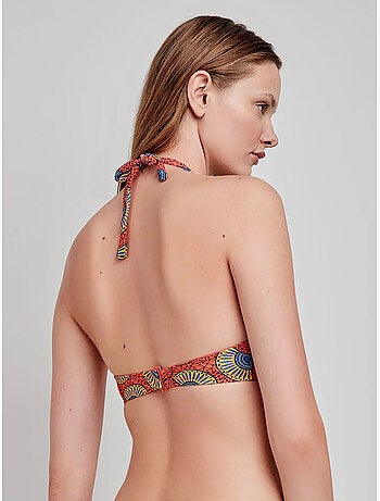 Haut de bikini bandeau à imprimé tribal