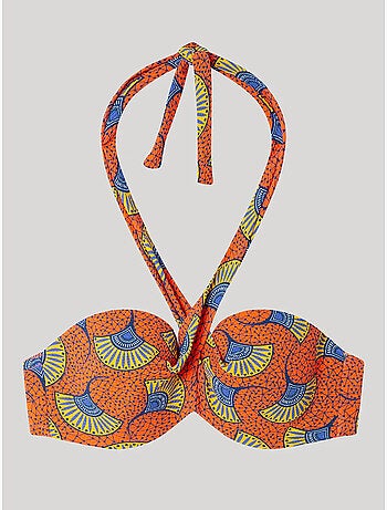 Haut de bikini bandeau à imprimé tribal