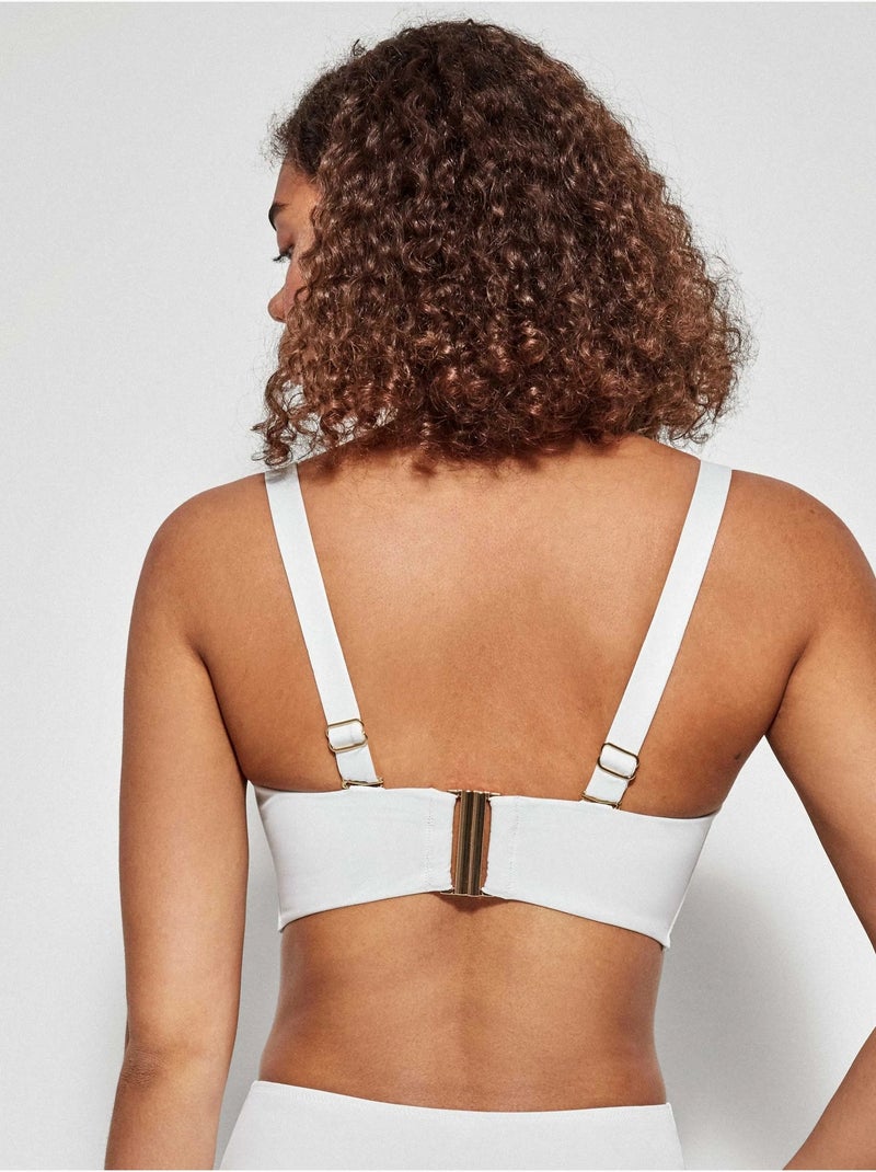 Haut de bikini bandeau Blanc - Kiabi