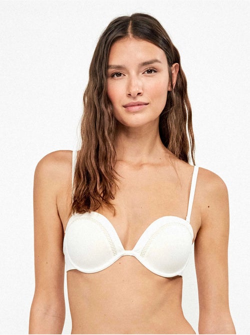 Haut de bikini bandeau décolleté plongeant - Kiabi