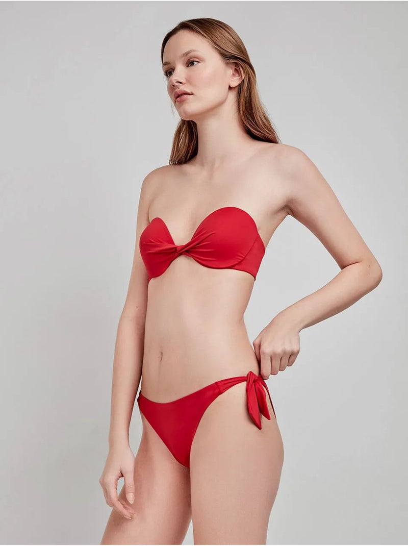 Haut de bikini bandeau mix and match Rouge - Kiabi