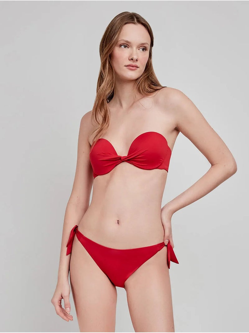 Haut de bikini bandeau mix and match Rouge - Kiabi