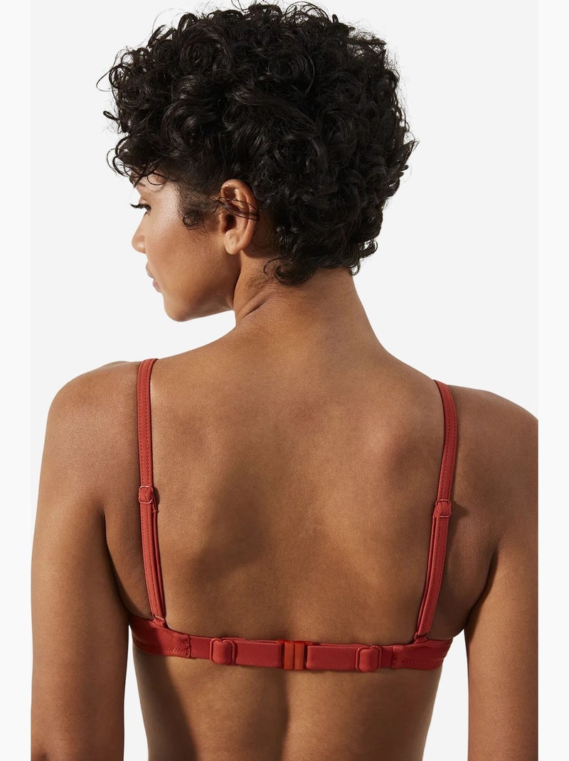 Haut de bikini basique à armatures penti Terracotta - Kiabi