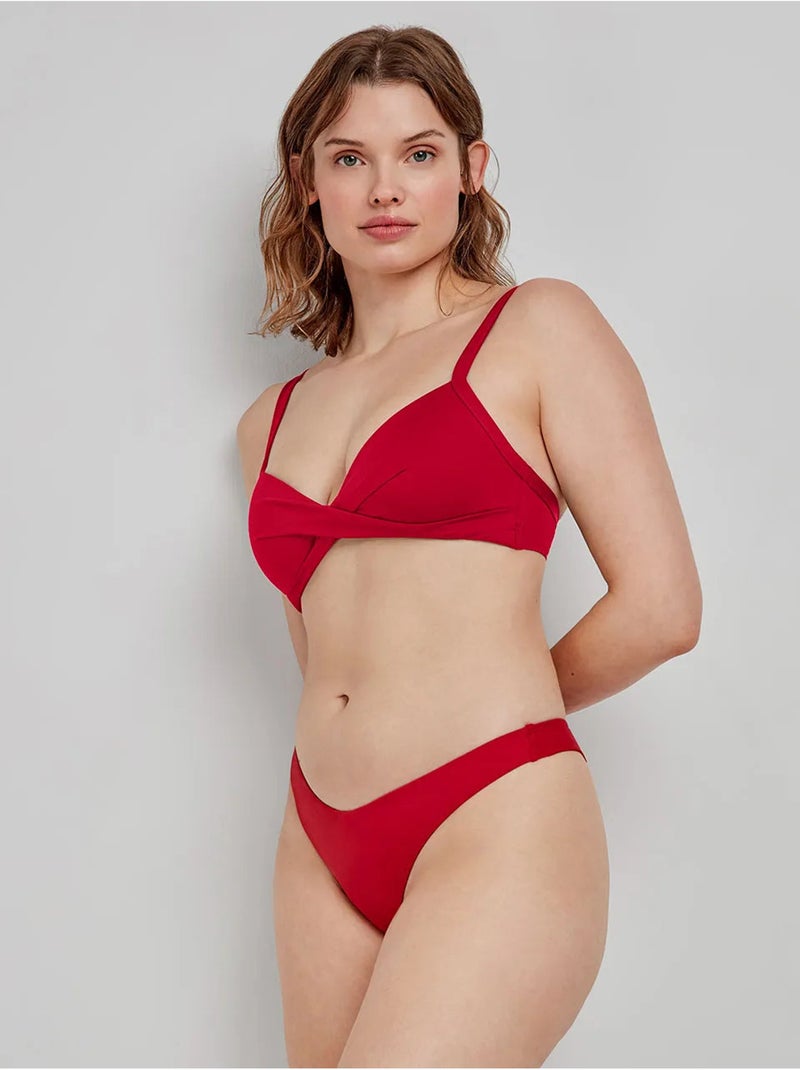Haut de bikini bonnets b, c et d Rouge - Kiabi