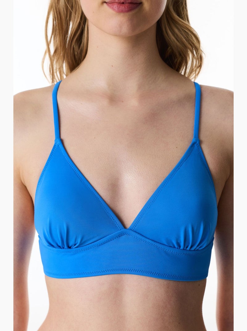Haut de bikini bralette femme penti Bleu électrique - Kiabi