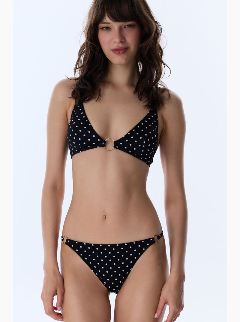 Haut de bikini brassière à pois penti Noir - Kiabi