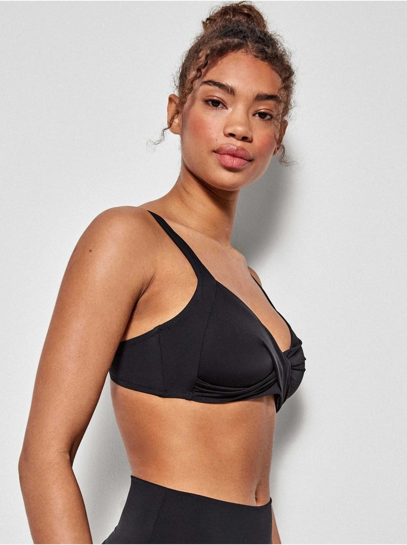 Haut de bikini de maintien bonnets c et d Noir - Kiabi